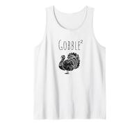 Funny Gobble Squared Turkey Day Math Thanksgiving Humor Tank Top