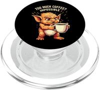 Funny Goblin Coffee Lover Too Much Caffeine Impossible PopSockets PopGrip for MagSafe