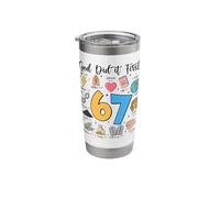 Funny God Did It First 67 Six Seven Christian Bible Verse Stainless Steel Insulated Tumbler