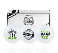 Funny Godfather Gifts Golf Balls Set for Men or Him, Perfect for Godfather, Coworkers, Boss, Golfers, Golf Lovers for Birthday & Father's Day - White