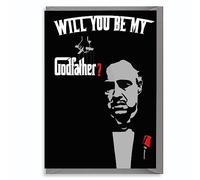 Funny Godfather Proposal Card - Will You Be My Godfather - Humorous Mafia Style Card for Him - CHRIST05