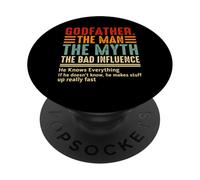 Funny Godfather The Man Myth GODFATHER. THE MAN THE MYTH PopSockets Adhesive PopGrip