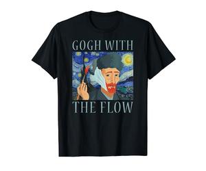 Funny Gogh With The Flow Van Gogh Starry Night Impressionist T-Shirt