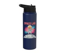 Funny Golden Retriever Astronomy Astrophysics Astronauts Stainless Steel Insulated Water Bottle