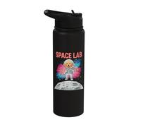 Funny Golden Retriever Astronomy Astrophysics Astronauts Stainless Steel Insulated Water Bottle