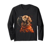 Funny Golden Retriever Lovers Dog Astronaut in The Space Long Sleeve T-Shirt