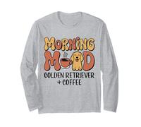 Funny Golden Retriever Mood Coffee Long Sleeve T-Shirt