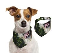 Funny Golden Retriever Printed,Dog Bandanas Cotton Pet Scarf Adjustable Bibs for Pet,S