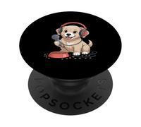 Funny Golden Retriever Puppy Singing Comical Dog PopSockets Adhesive PopGrip
