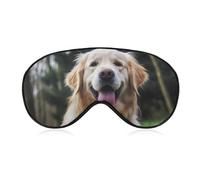 Funny Golden Retriever Sleep Mask Soft Comfortable Eye Mask with Adjustable Strap Eye Cover Eye Shade for Men Women Work Travel