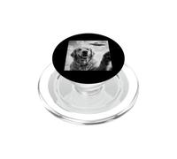 Funny Golden Retriever With Alien UFO Encounter PopSockets PopGrip for MagSafe