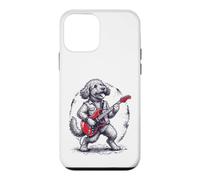 Funny Goldendoodle Dog Playing Electric Guitar Rock Music Case for iPhone 12 mini