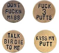 Funny Golf Ball Brown Marker for Men Adult Humor Novelty Golf Ball Markers with Funny Words Unique Golf Gag Gifts Golf Ball Markers for Men or Women Golfers,Golf Ball Markers,On-Course Accessories