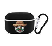 Funny Golf Ball Mustache Mexican Earphone Case PC Bluetooth Earbud Cove Headphone Cases Compatible with Airpods Pro White-style