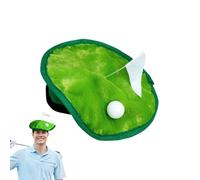 Funny Golf Beret - 30x30cm green head clothes, fabric + PP material, golf inspired party beret with a sporty look | Novelty themed shoulder for men, women, friends of