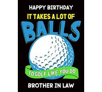 Funny Golf Birthday Card for Brother in Law (Design 2)