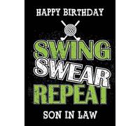Funny Golf Birthday Card for Son in Law (Design 1)