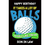 Funny Golf Birthday Card for Son in Law (Design 2)