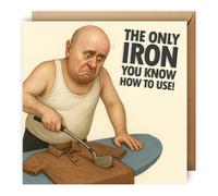 Funny Golf Dad Card - Father’s Day or Birthday Card for Him - Golf Club Iron Joke - Best Dad, Pun Card, For Golf Lovers, Cards for Him, Golf Gift