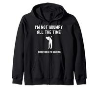 Funny Golf Dad T, I'm Not Grumpy All The Time, Men's Golfing Zip Hoodie