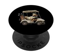Funny Golf Duck Driving Cart Golf Lover Hobby Golfing Lover PopSockets Adhesive PopGrip