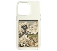 Funny Golf Great Wave Great Bunker of 18 Japanese Woodblock Case for iPhone 15 Pro Max