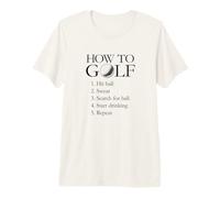 Funny Golf Guide Steps Drinking Golfer Humor Premium T-Shirt