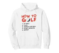Funny Golf Guide Steps Drinking Golfer Humor Pullover Hoodie