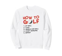Funny Golf Guide Steps Drinking Golfer Humor Sweatshirt