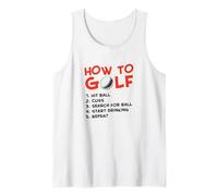 Funny Golf Guide Steps Drinking Golfer Humor Tank Top