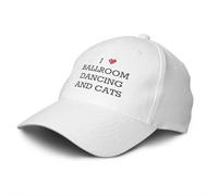 Funny Golf Hats Men I Love Ballroom Dancing & Cats Casquette Funny Trucker Hats for Men Hats Women Baseball Fun
