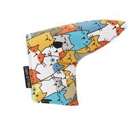 Funny Golf Head Covers, Driver Headcover in Cat Cartoon PU Fabric, Waterproof Functional Golf Club Covers and Accessories for Men and Women