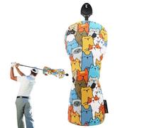 Funny Golf Head Covers - Driver Headcover in Cat Cartoon PU Fabric | Waterproof & Functional Golfs Club Covers with Soft Lining, Premium Synthetic Leather, Golf Accessories for Men Women