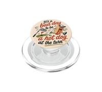 Funny Golf Hot Dog Turn Snack Cart Course Humor PopSockets PopGrip for MagSafe
