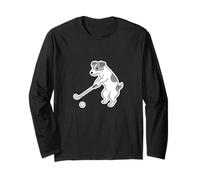 Funny Golf Jack Russell Terrier Japanese Ink Style Dog Long Sleeve T-Shirt
