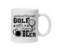 Funny Golf Jokes Mug Weather Forecast Gold with A Chance of Beer Hilarious Novelty Gift for Golfers Ceramic Reusable Novelty Present