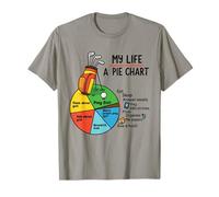 Funny Golf My Life Pie Chart Think About Golf, Research Golf T-Shirt