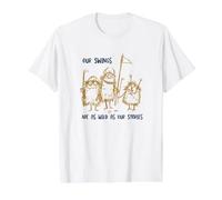 Funny Golf Our Swings are as Wild as Our Stories Value Graphic T-Shirt, Men, White, XL