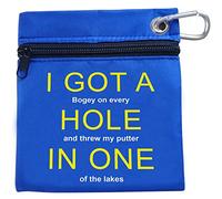 Funny Golf Pouch - Novelty Gift for Golfer, Stores Balls & Accessories, Tee Holder - Birthday Gift For Dad