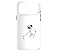 Funny Golf Pug Japanese Ink Style Dog Case for iPhone 17 Pro Max