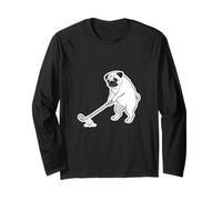 Funny Golf Pug Japanese Ink Style Dog Long Sleeve T-Shirt