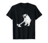 Funny Golf Pug Japanese Ink Style Dog T-Shirt