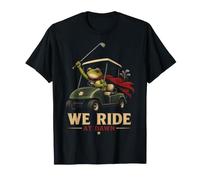 Funny Golf Shirt for Men We Ride At Dawn Frog Golfing T-Shirt