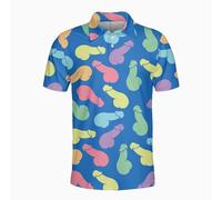 Funny Golf Shirts Skull Hawaiian Polo Shirts for Men, Crazy Golf Shirts for Men Golf Gifts Hawaiian Skull Golf Shirts