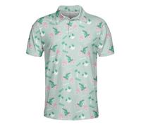 Funny Golf Shirts Skull Hawaiian Polo Shirts for Men, Crazy Golf Shirts for Men Golf Gifts Hawaiian Skull Golf Shirts