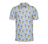 Funny Golf Shirts Skull Hawaiian Polo Shirts for Men, Crazy Golf Shirts for Men Golf Gifts Hawaiian Skull Golf Shirts