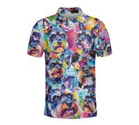 Funny Golf Shirts Skull Hawaiian Polo Shirts for Men, Crazy Golf Shirts for Men Golf Gifts Hawaiian Skull Golf Shirts