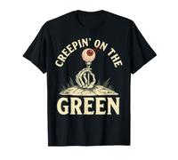 Funny Golf Skeleton - Creepin On The Green - Halloween Golf T-Shirt