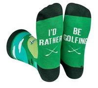 Funny Golf Socks, Golf Gifts for Men Novelty Golfer Socks Cotton Crew Socks, Birthday Socks Gifts for Men, Funny Golfers Gifts for Mens Teens - I'D RATHER BE GOLFING
