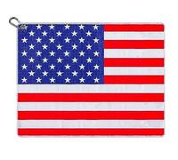 Funny Golf Towel, Printed Golf Towels for Golf Bags with Clip, Golf Gift for Men Husband Boyfriend Dad, Birthday Gifts for Golf Fan - USA Flag